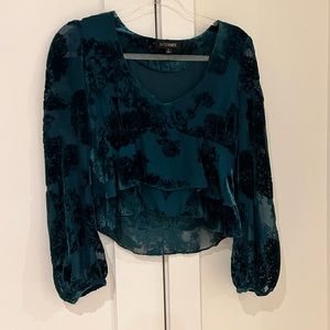 INTERMIX aquarium blue blouse